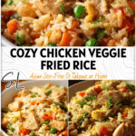 Warm bowl of fried rice with chicken and colorful vegetables inspired by a cozy casserole. 2026